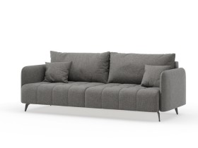 Валериан диван трёхместный прямой Стальной, ткань RICO FLEX 9292 в Муромцево - muromcevo.katalogmebeli.com | фото