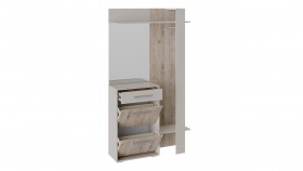 Шкаф для одежды «Нуар» тип 1 Фон серый/Дуб сонома в Муромцево - muromcevo.katalogmebeli.com | фото 3